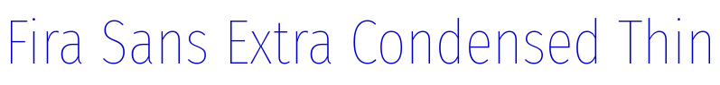 Fira Sans Extra Condensed Thin लिपि